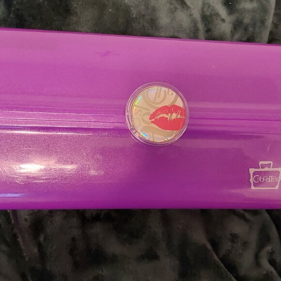 CABOODLES VINTAGE MAKEUP CASE ORGANIZER WITH MIRROR KISS LIP LATCH - Picture 5 of 16